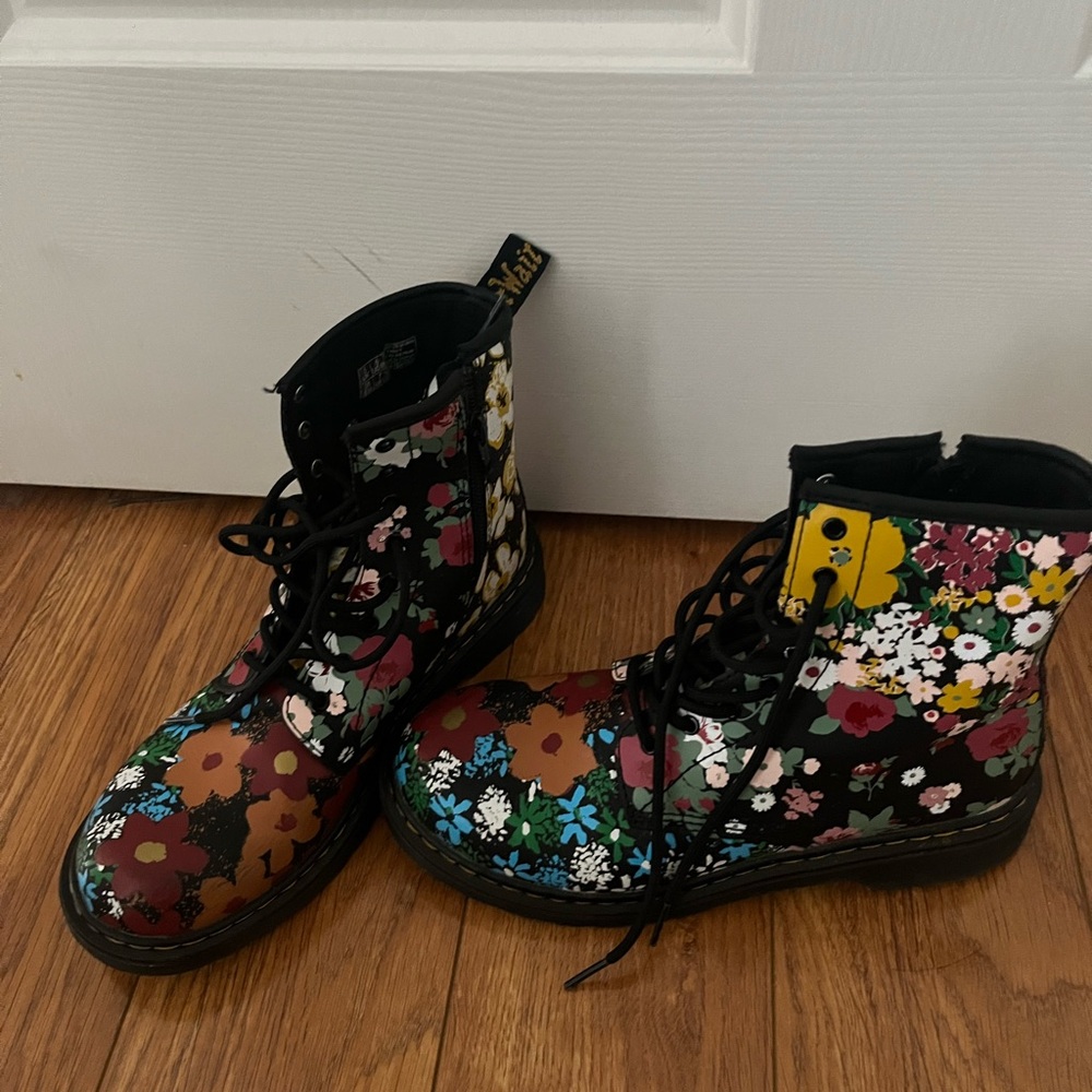 Dr. Martens Red and Blue Boots